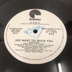 画像1: Chaz - (We Want To) Rock You  - Long Remix
