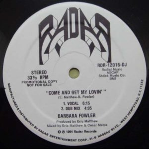 画像: Barbara Fowler - Come And Get My Lovin(Promo)