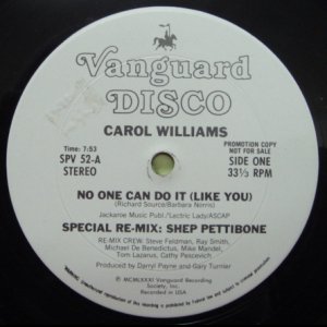 画像: Carol Williams - No One Can Do It -Shep Pettibone Mix-(Promo)