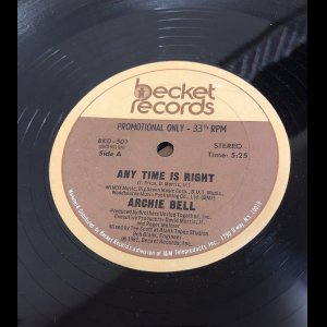 画像:  Archie Bell ‎– Any Time Is Right 
