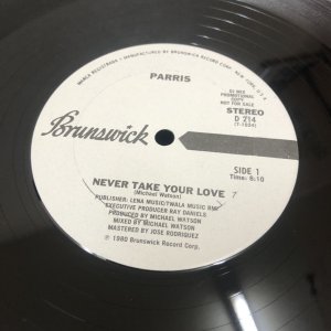 画像: Parris - Never Take Your Love