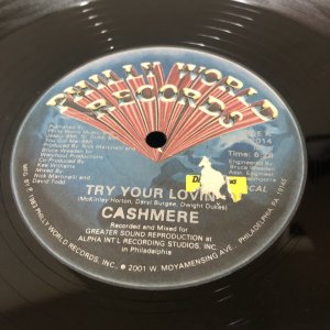 画像: Cashmere  – Try Your Lovin'