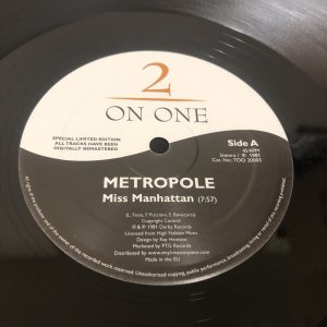 画像: Metropole - Miss Manhattan / Kasso - Dig It (Re)