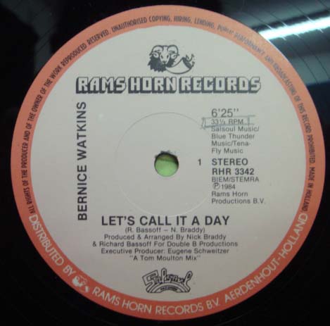 画像1: Bernice Watkins - Let's Call It A Day