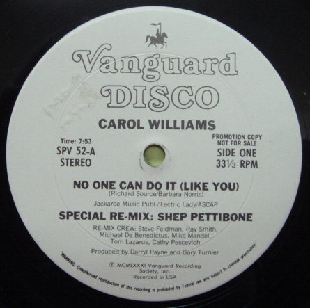 画像1: Carol Williams - No One Can Do It -Shep Pettibone Mix-(Promo)