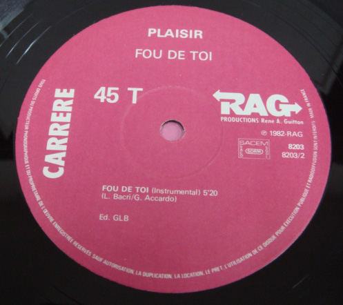 画像: Plaisir - Fou De Toi