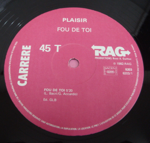 画像: Plaisir - Fou De Toi