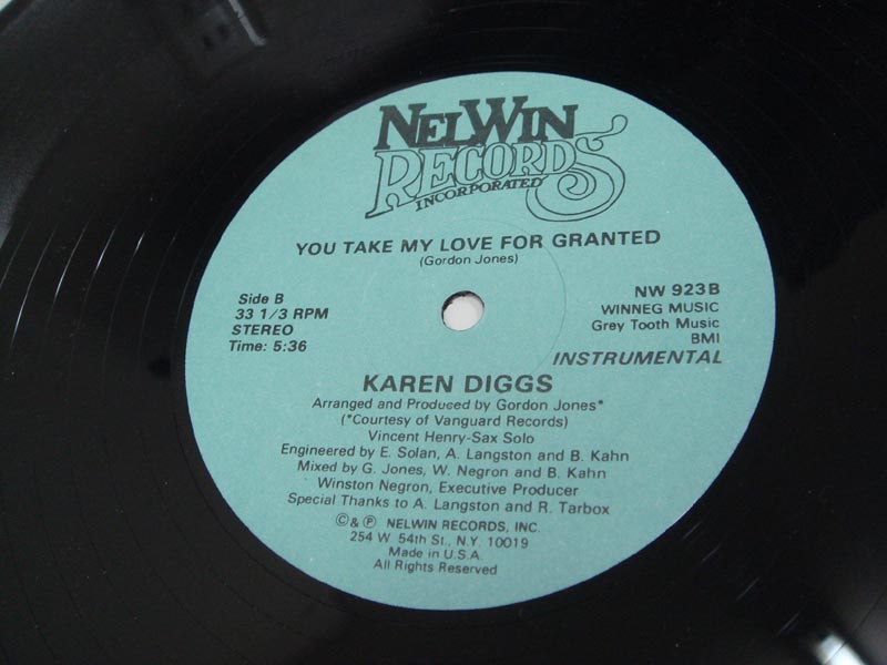 画像: Karen Diggs - You Take My Love For Granted