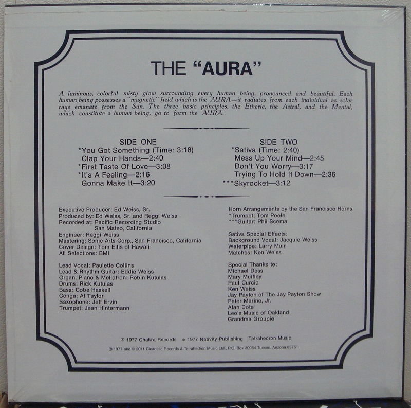 画像:  Aura  ‎– The Aura  LP (Re)