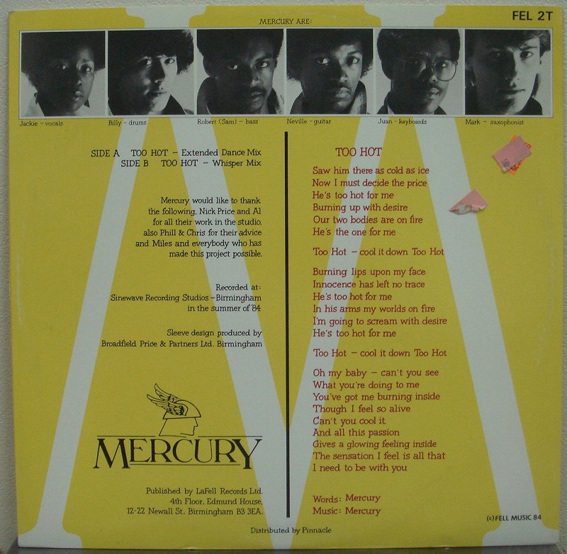 画像: Mercury - Too Hot 