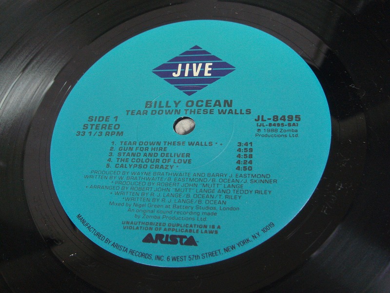 画像: Billy Ocean -  Tear Down These Walls LP