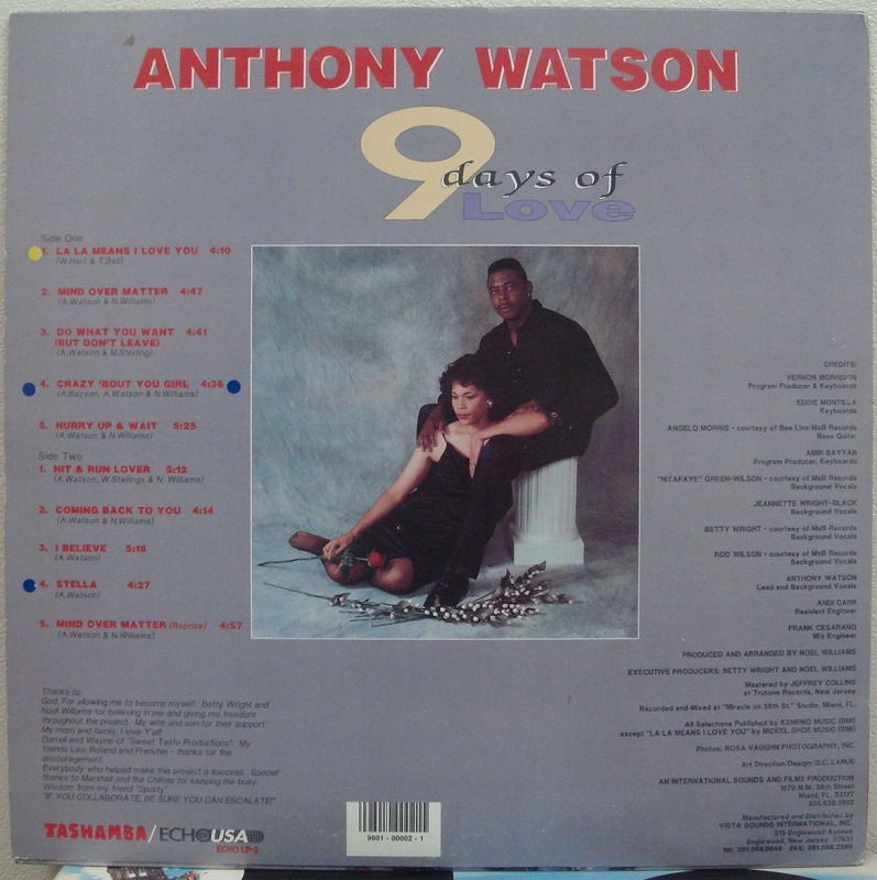 画像: Anthony Watson - 9 Days of Love LP