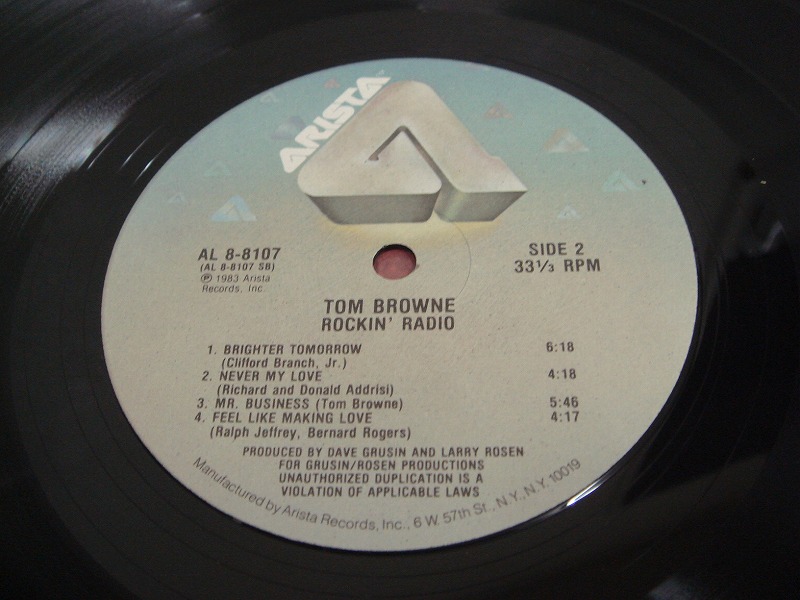 画像: Tom Browne - Rockin Radio LP