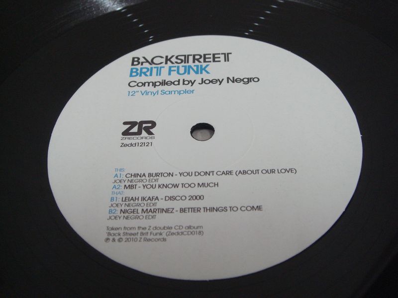 画像:  Joey Negro ‎– Backstreet Brit Funk 　 (Re)