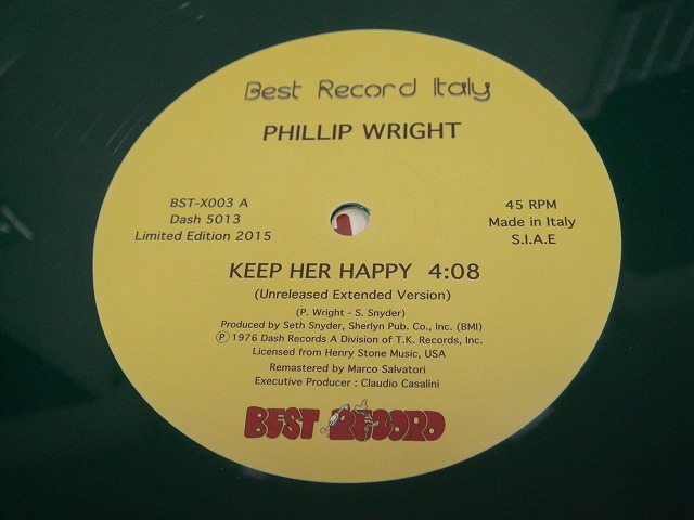 画像1:  Phillip Wright ‎– Keep Her Happy  (Re)