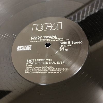 画像:  Candy Bowman ‎– I Wanna Feel Your Love / Since I Found You  (Re)