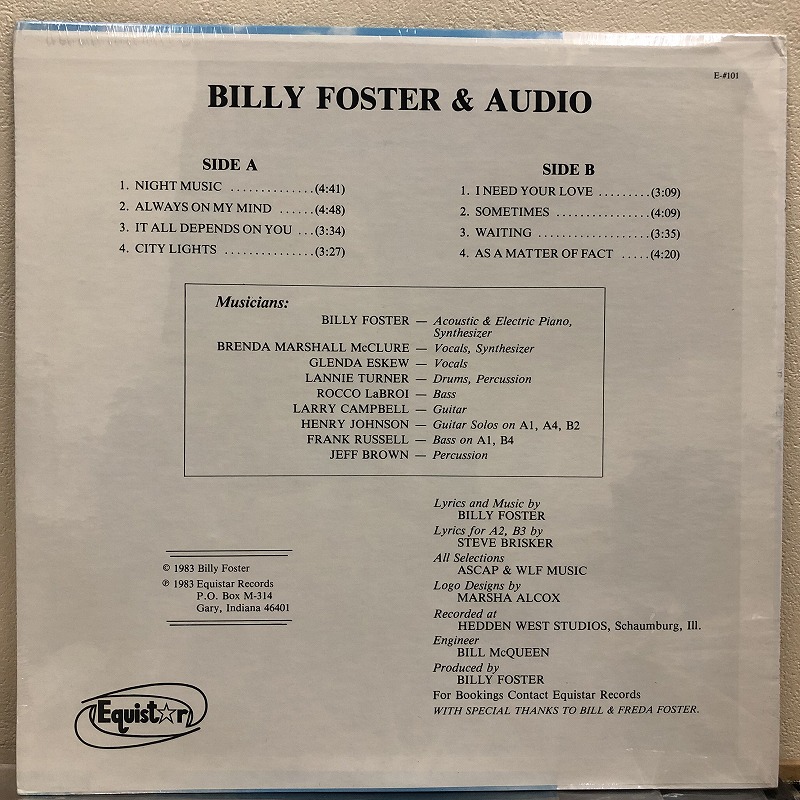 画像: Billy Foster & Audio LP