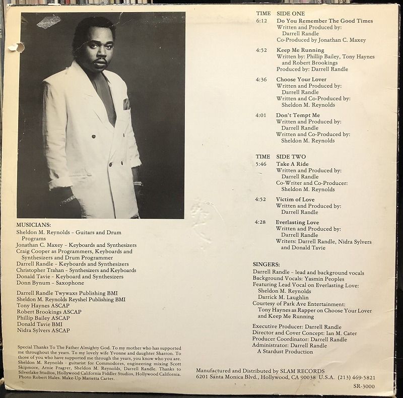 画像: Darrell Randle - Do You Remember The Good Times  LP