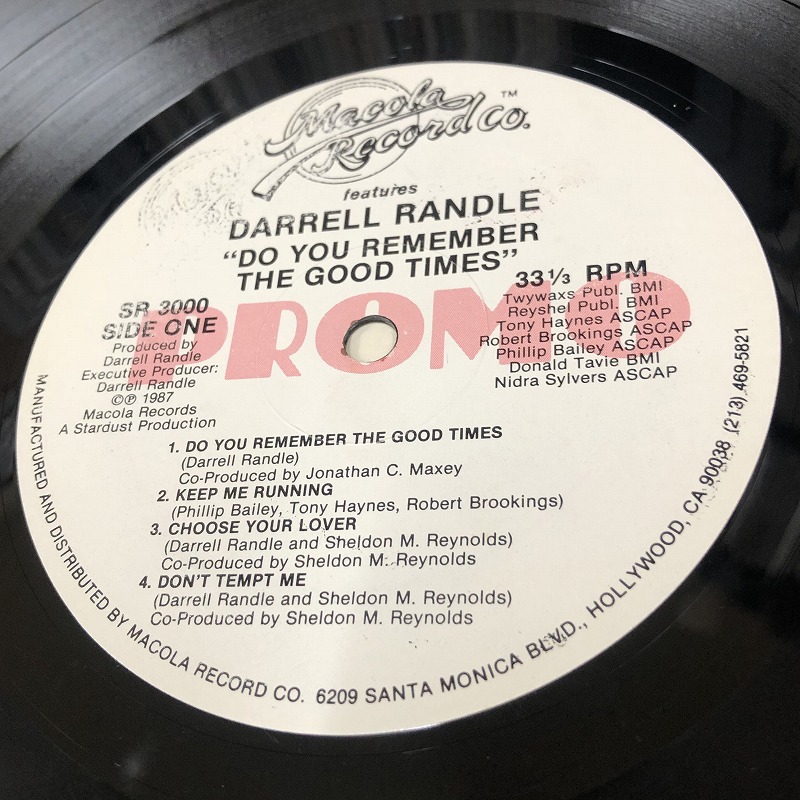 画像: Darrell Randle - Do You Remember The Good Times  LP