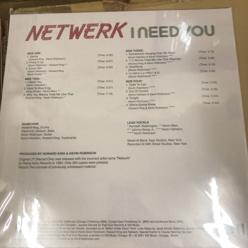 画像:  Network  ‎– I Need You LP  (2021 Re)