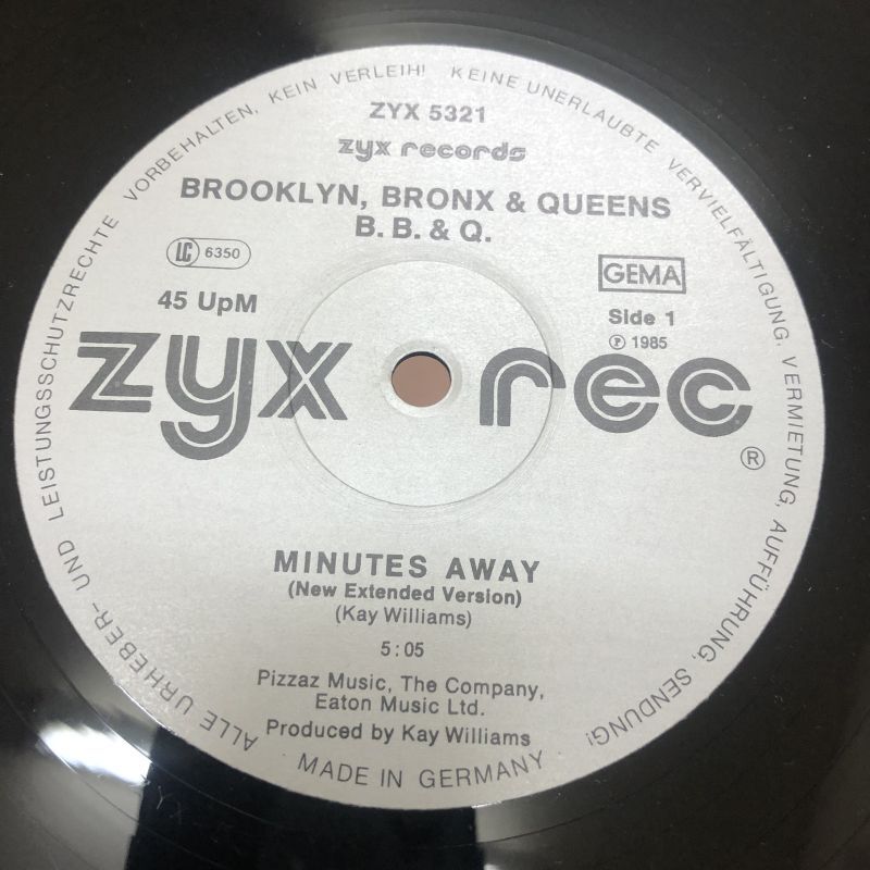 画像: Brooklyn, Bronx & Queens B. B. & Q. - Minutes Away (New Extended Version) / Riccochet