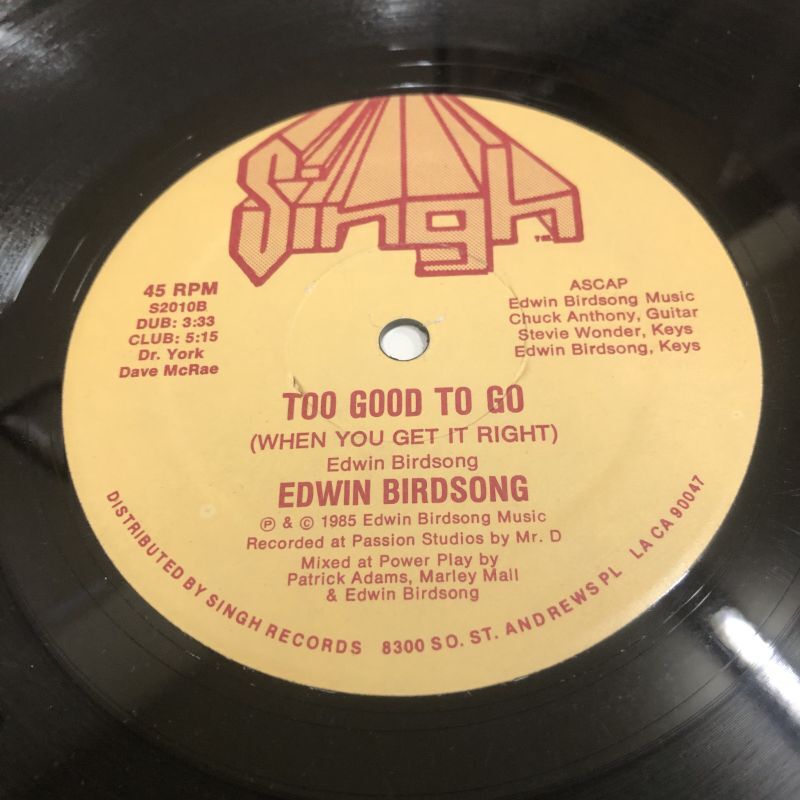 画像: Edwin Birdsong – Too Good To Go 