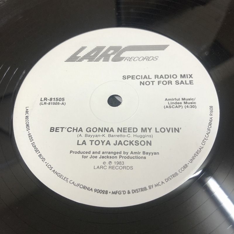 画像1: La Toya Jackson – Bet'Cha Gonna Need My Lovin' (Special Radio Mix)