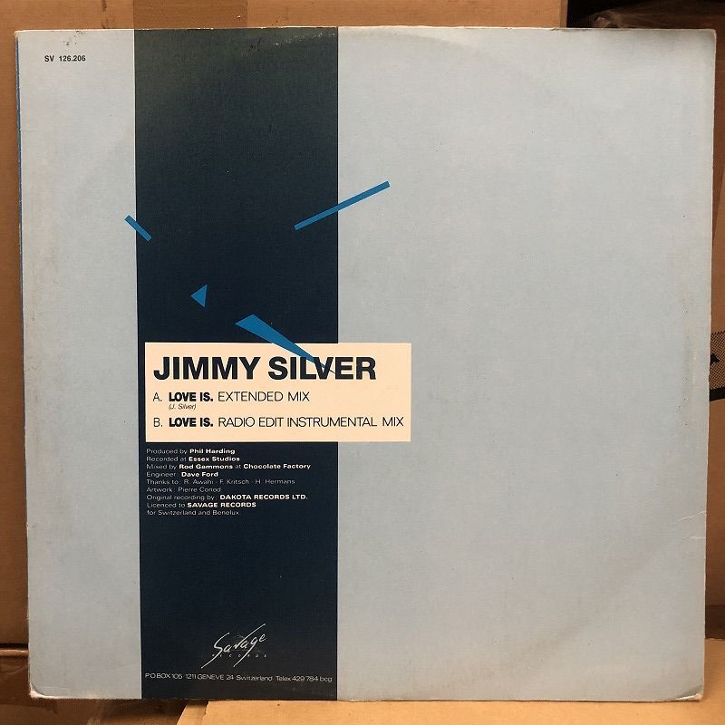 画像: Jimmy Silver – Love Is  -Extended Mix