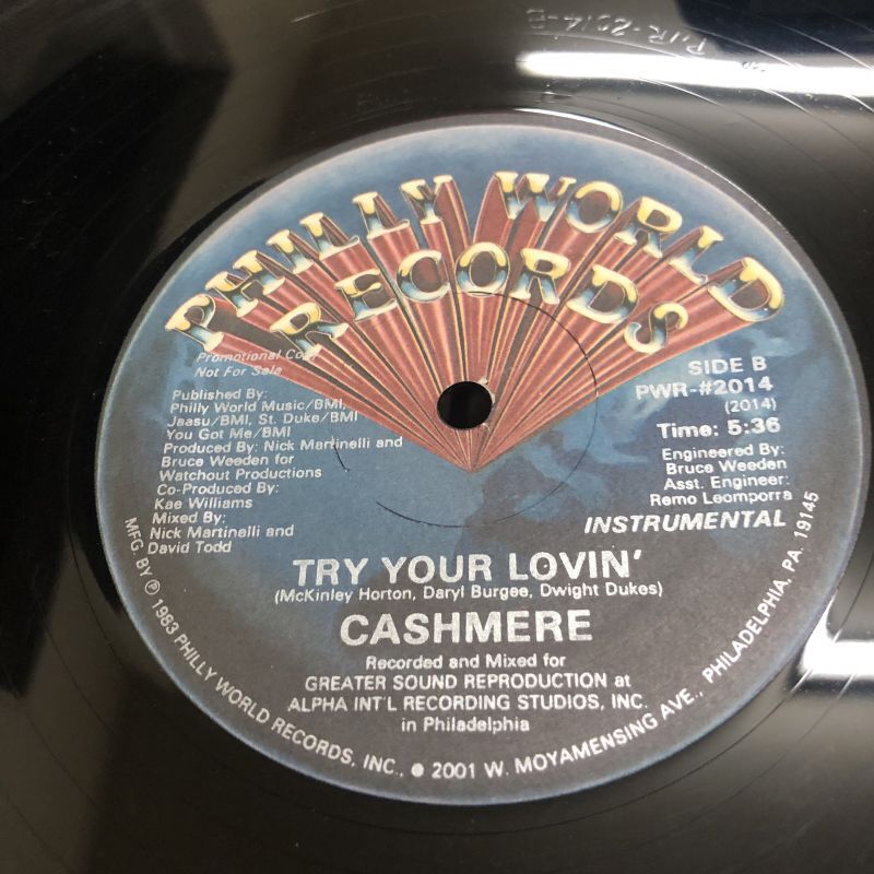 画像: Cashmere  – Try Your Lovin'