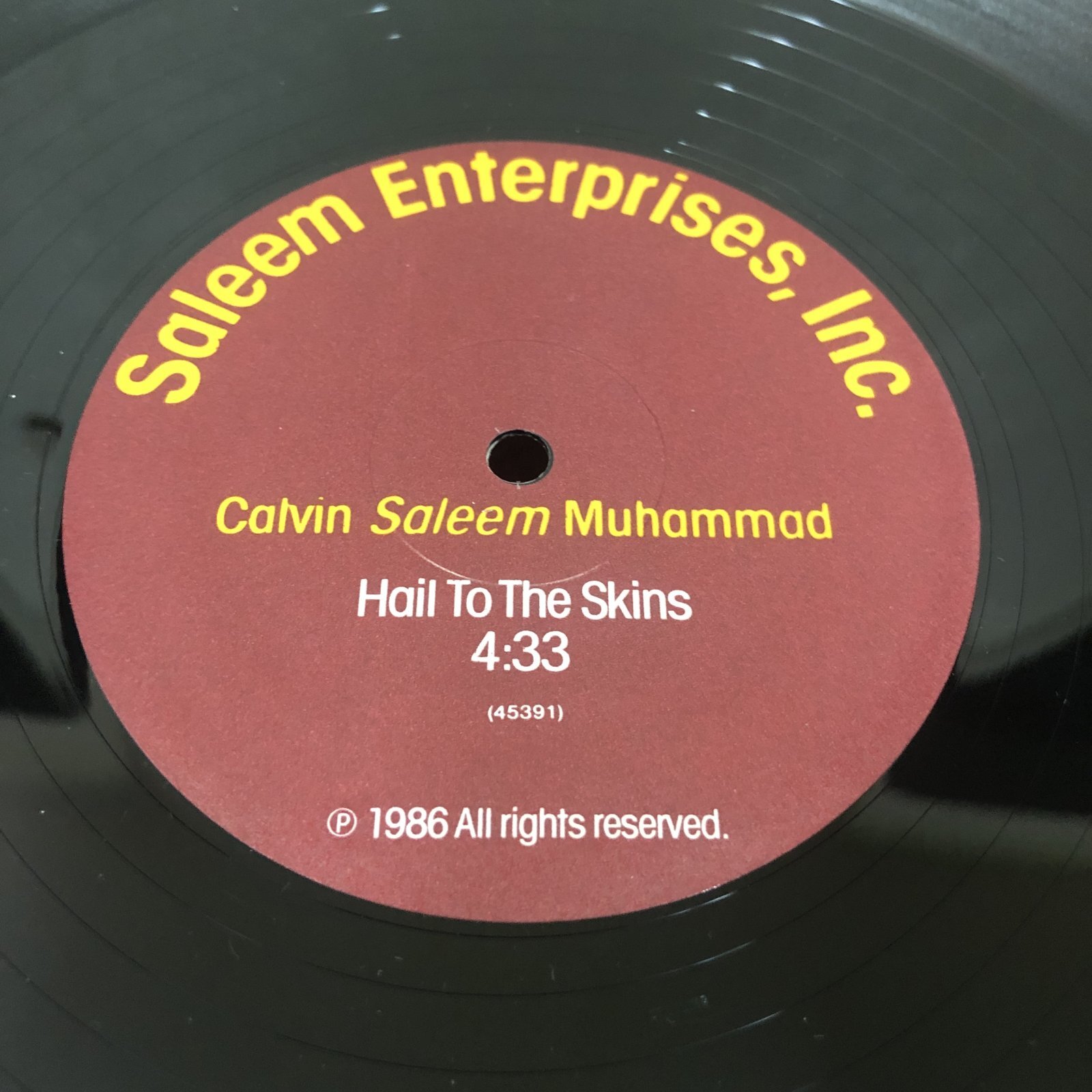 画像: Calvin Saleem Muhammad – Hail To The Skins