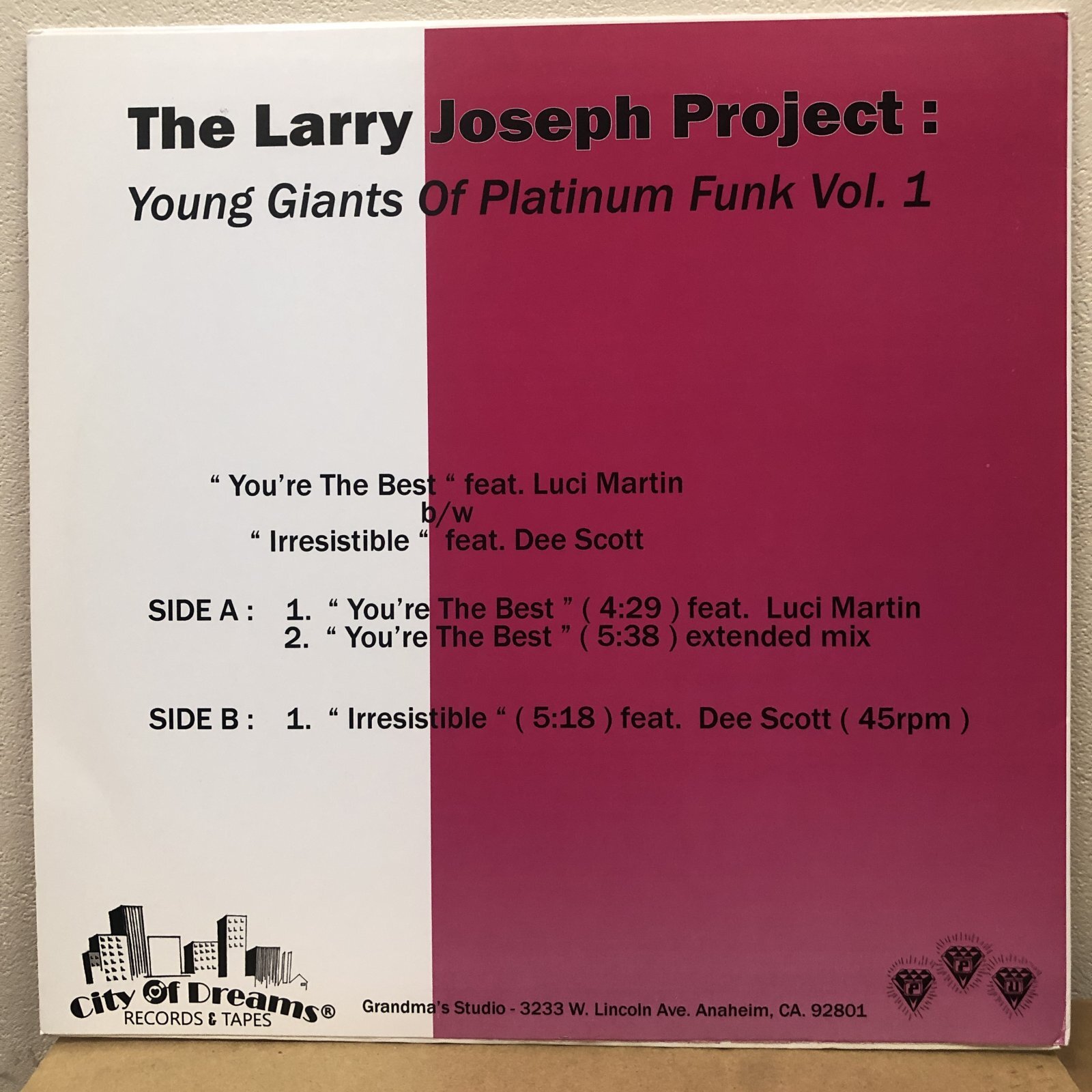 画像: The Larry Joseph Project – You're The Best