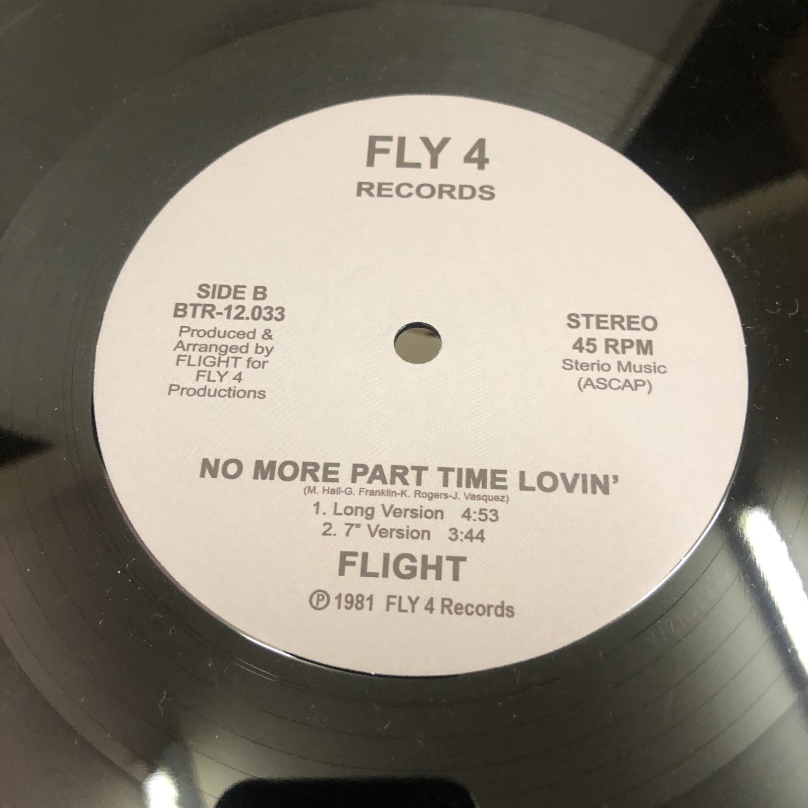 画像: Flight - Flying High/ No More Part Time Lovin (Re)