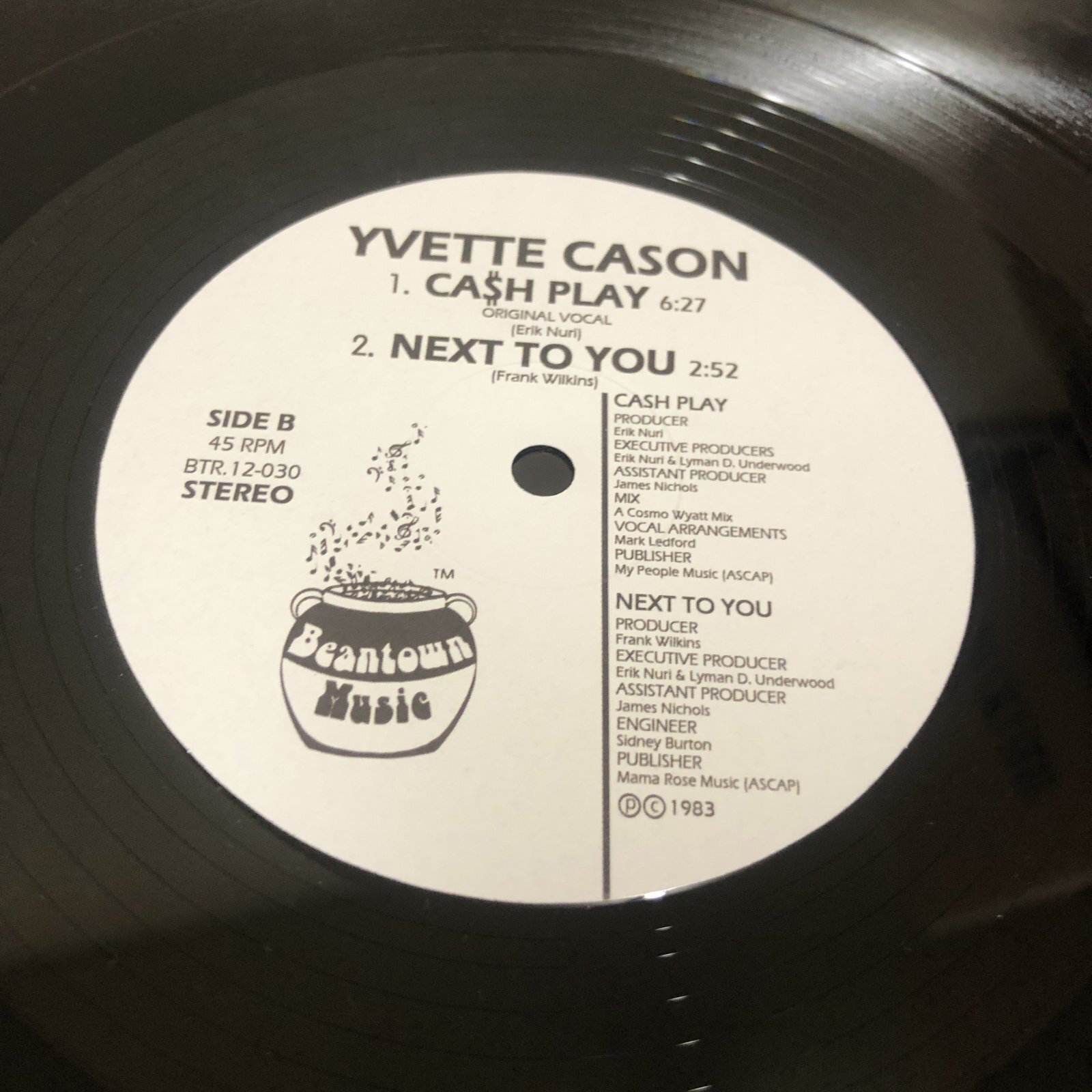 画像: Yvette Cash - Cash Play / Next To You (Re)
