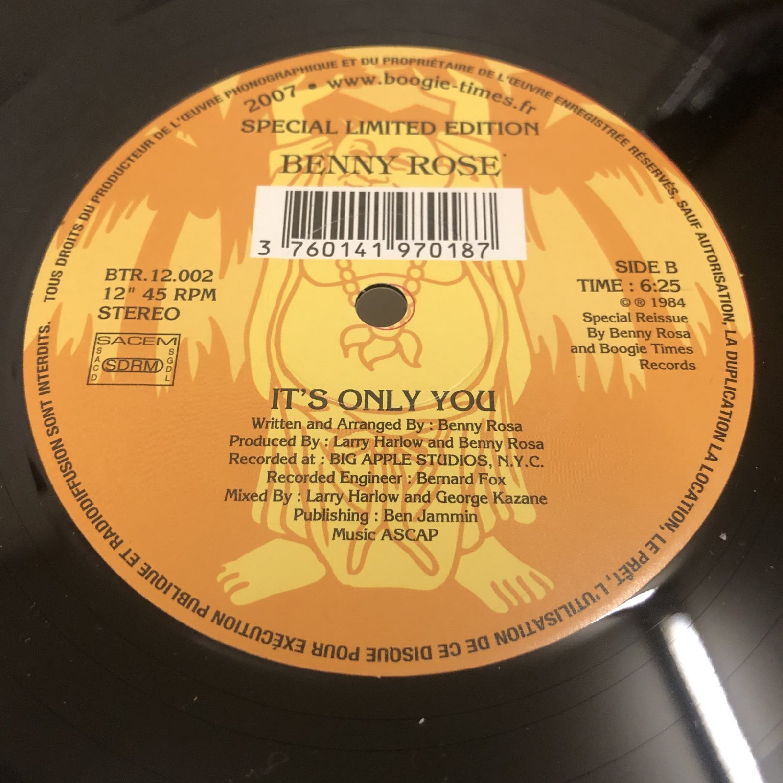 画像1: Benny Rose - It's Only You / You're My Lady (Re)