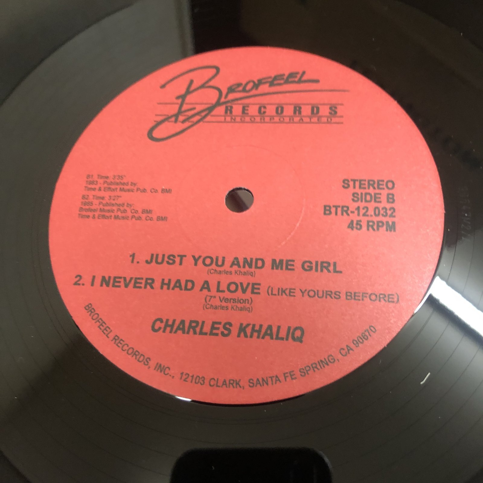 画像: Charles Khaliq - I Never Had A Love / Just You And Me Girl (Re)