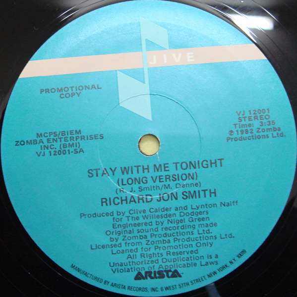 画像: Richard Jon Smith - Stay With Me Tonight