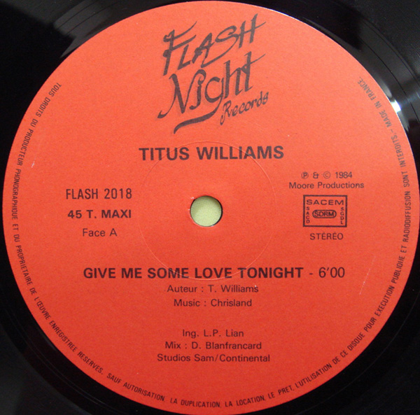 画像: Titus Williams - Give Me Some Love Tonight